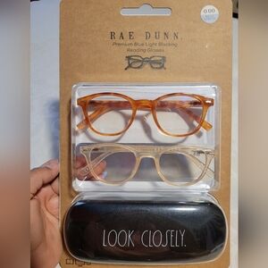 Rae Dunn 2 In One With a Case Premium Blue Light Blocking Reading Glasses